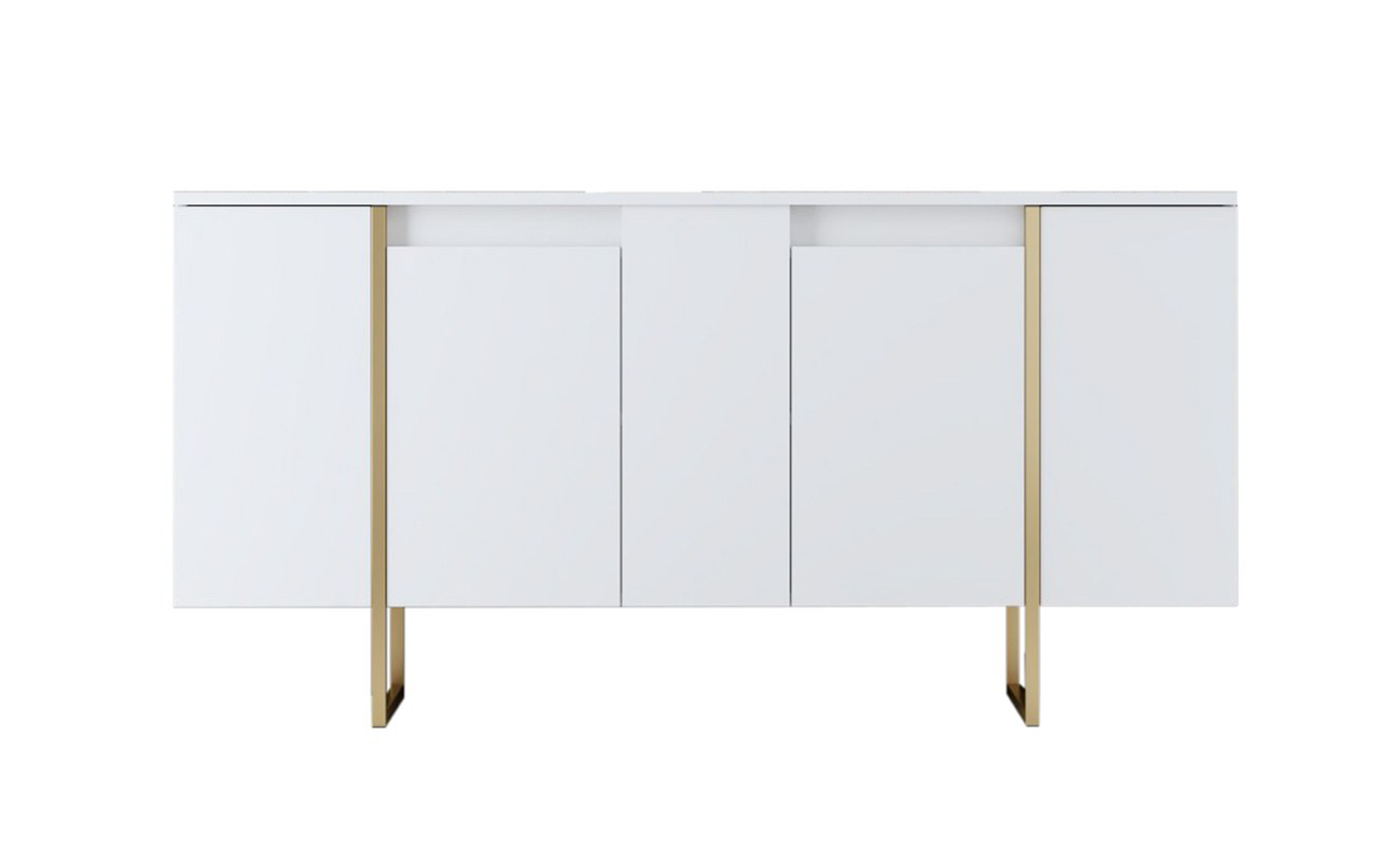 TV cabinet Larso M, white + golden  6